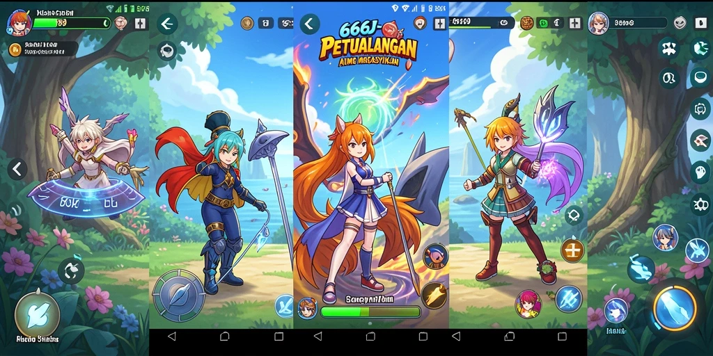 Tampilan menarik dari gameplay Anime di 666J.
