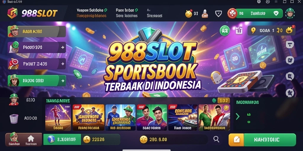 Tampilan gameplay menarik dari 988SLOT menunjukkan berbagai pilihan taruhan olahraga.