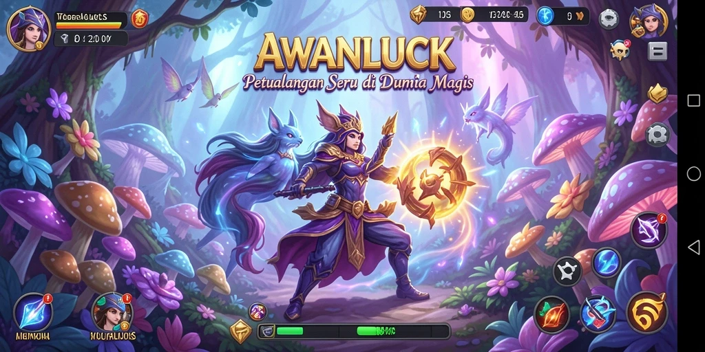 Tampilan gameplay <strong>AWANLUCK</strong> yang menarik dan penuh warna.