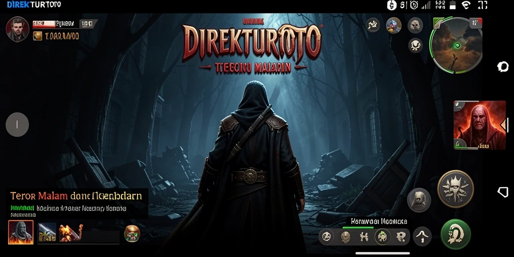 Screenshot menampilkan gameplay horor yang menegangkan di DIREKTURTOTO.