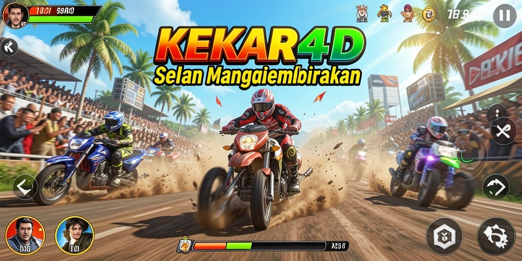 Gameplay seru balapan dalam KEKAR4D dengan aksi mendebarkan.