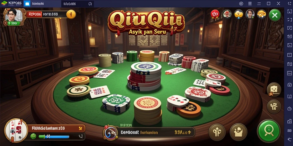 Screenshot utama KEPO66 menampilkan aksi seru dalam permainan QiuQiu.