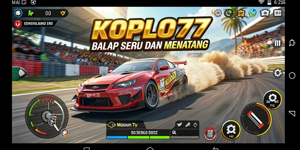 Gameplay KOPLO77 yang menegangkan dengan balapan seru.