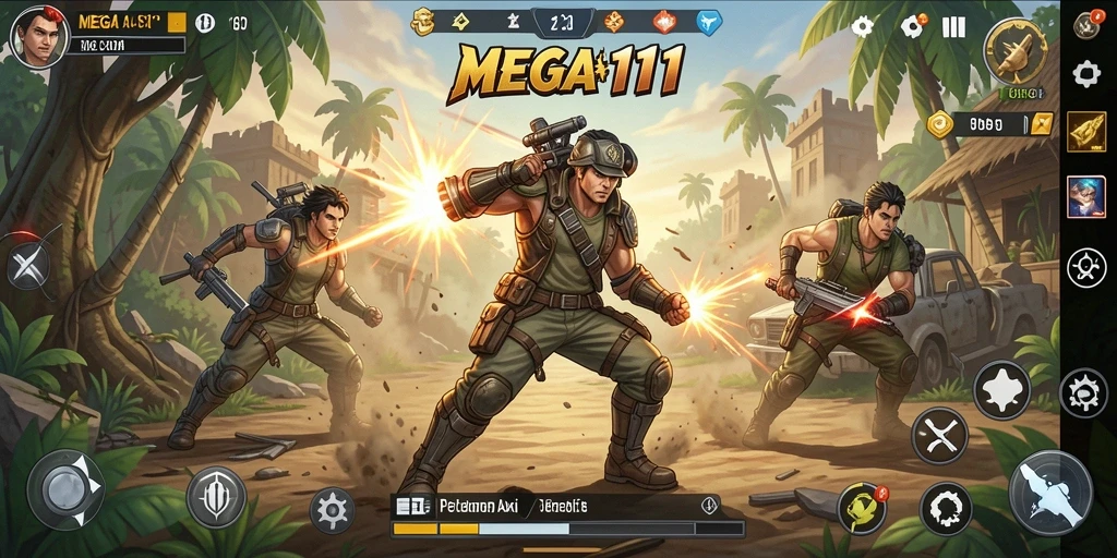 Tampilkan aksi mendebarkan dari game MEGA111.