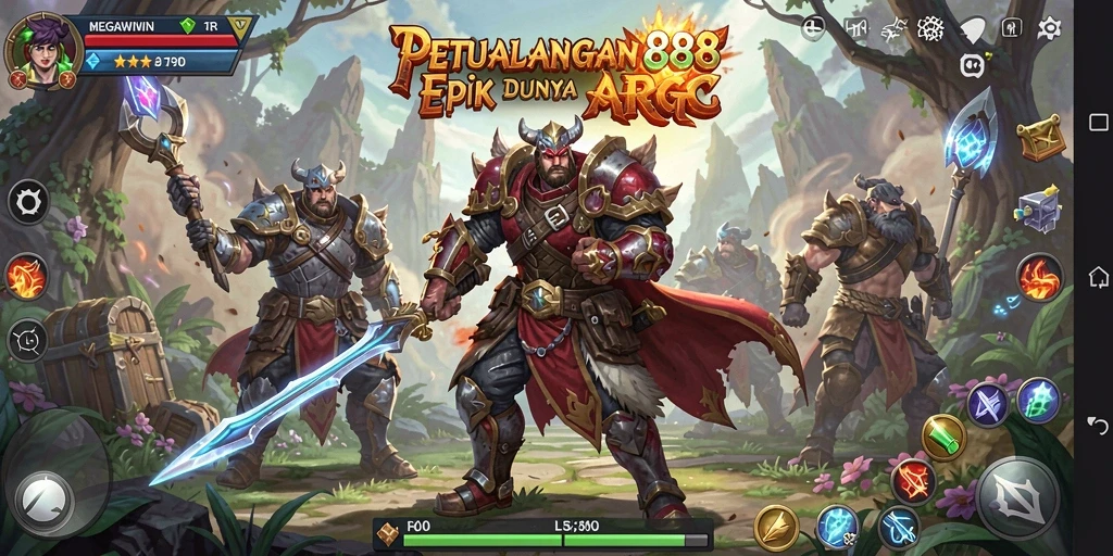 Tampilan gameplay seru dari MEGAWIN888 yang menguji strategi bertarung.