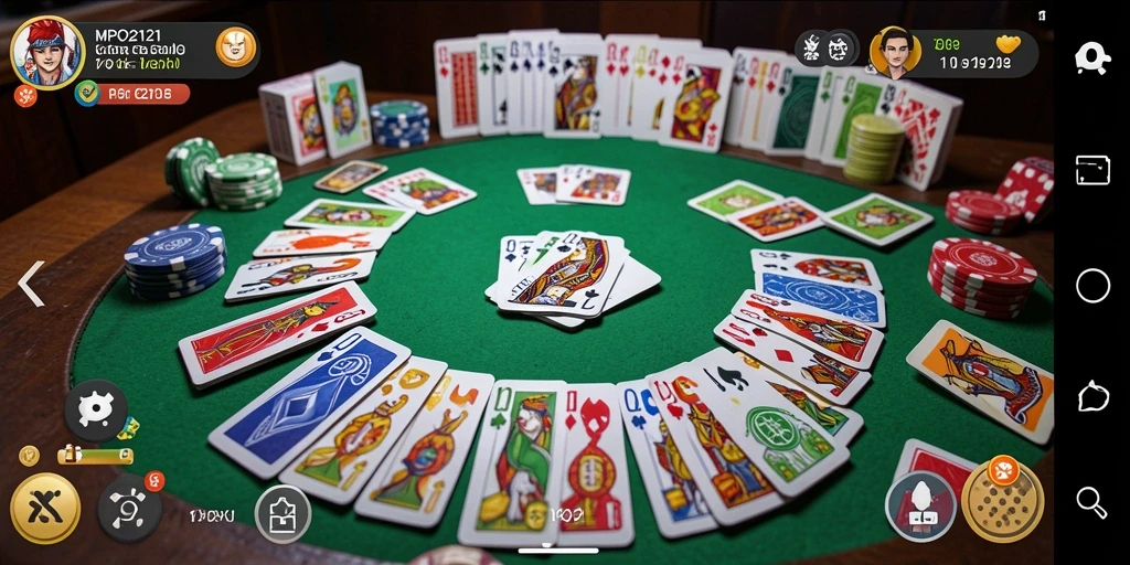 Tampilan gameplay seru di MPO2121 saat bermain Gaple.