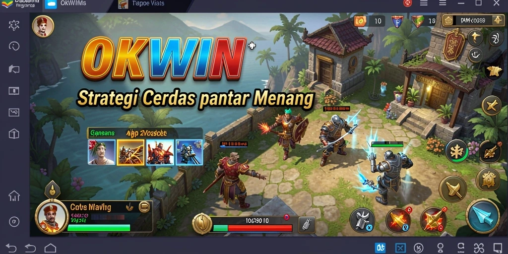 Tampilan gameplay OKWIN yang mendebarkan dan penuh strategi.