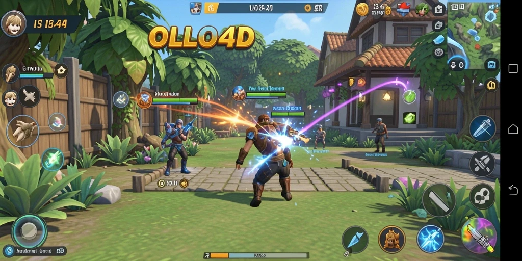 Screenshot gameplay yang menunjukkan aksi strategi OLLO4D.