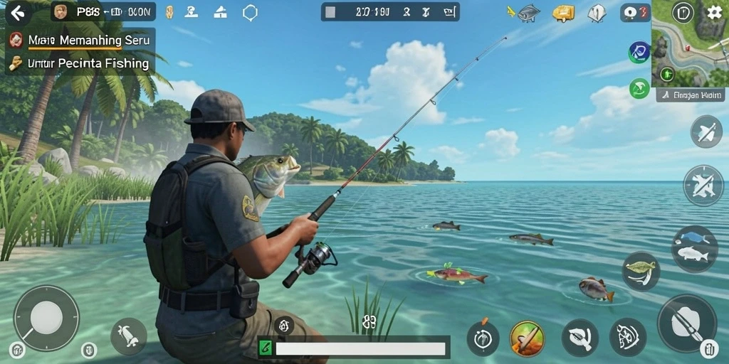 Tampilan gameplay PP88 yang menampilkan aksi memancing seru.