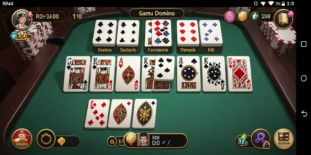 Tampilan menarik dari gameplay Domino RR44 yang mengasyikkan.