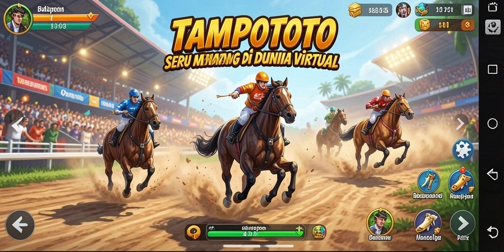 Tampilan gameplay balapan seru di TEMPOTOTO.