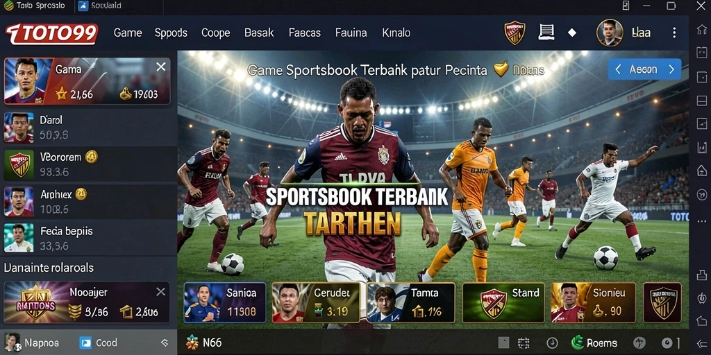 Tangkapan layar utama dari gameplay <strong>TOTO99</strong> yang menunjukkan taruhan olahraga.
