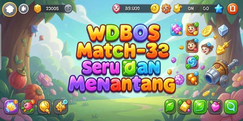 Screenshot utama WDBOS menampilkan gameplay seru dalam kategori Match-3.