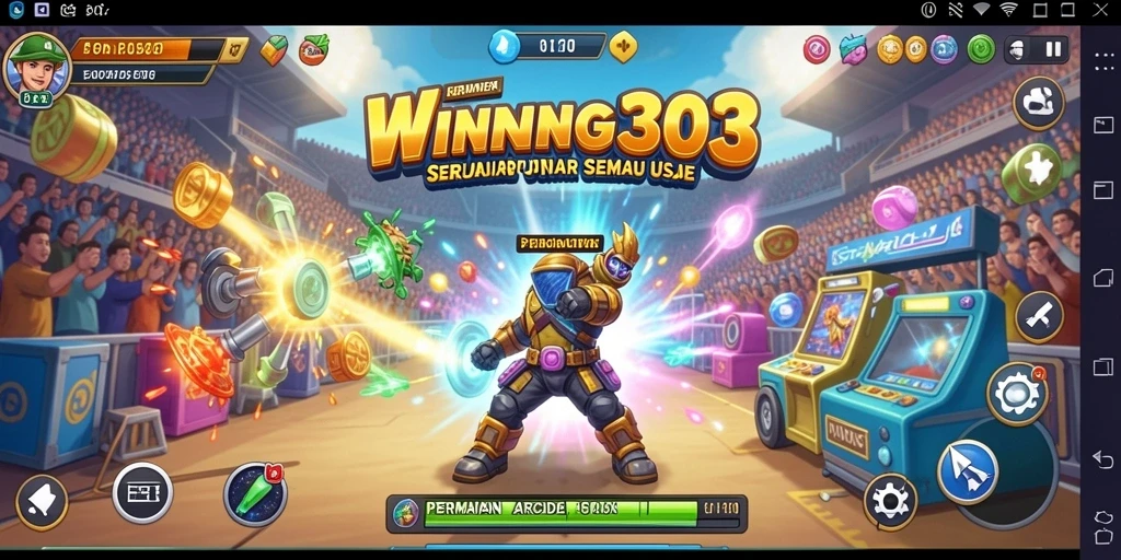Screenshot menampilkan serunya gameplay arcade WINNING303.