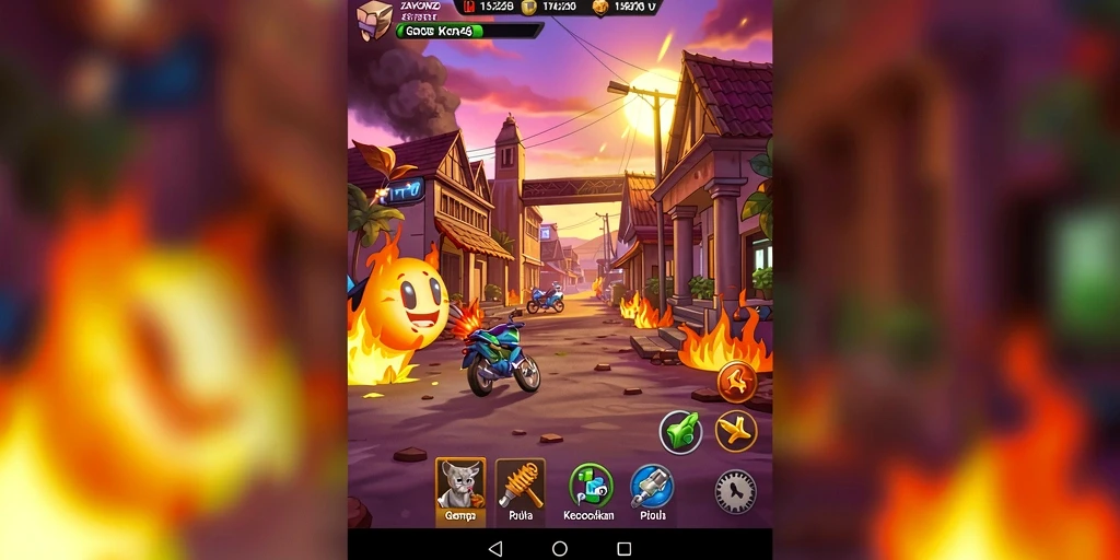 Tampilan permainan ZAVONZO dengan gameplay Match-3 yang seru.