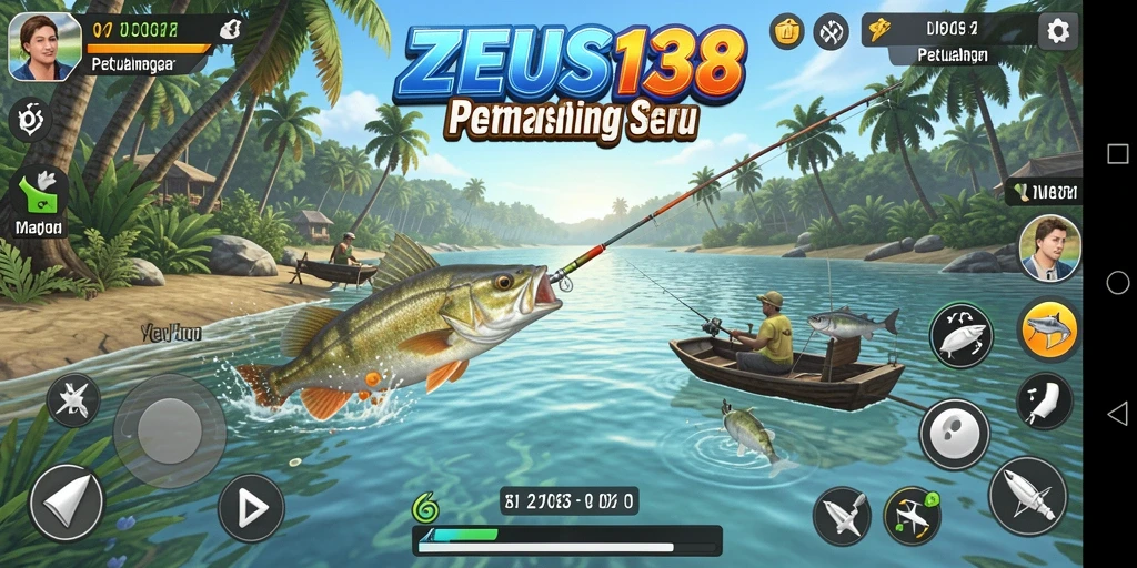 Screenshot gameplay ZEUS138 menampilkan pengalaman memancing yang seru dan menarik.